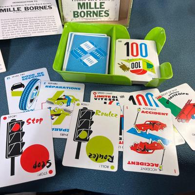 VINTAGE 1962 MILLE BORNES FRENCH CAR TRAVEL GAME