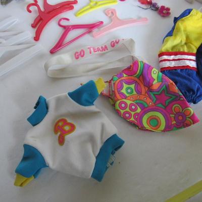 Misc Lot of Barbie Clothes and Accessories, Wigs