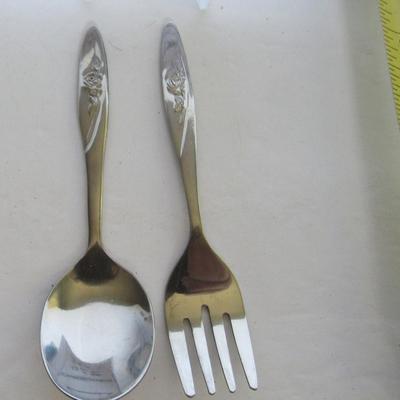 Childs Spoon and Fork Deluxe Stainless Steel