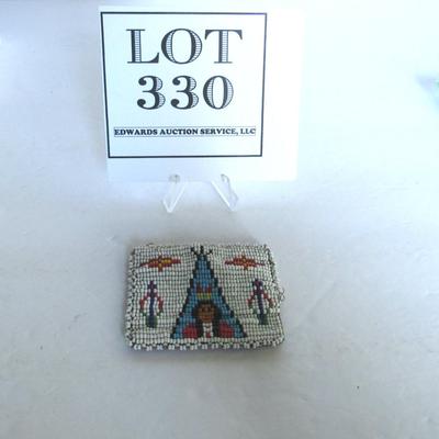 Vintage Native American Small Beaded Coin Purse