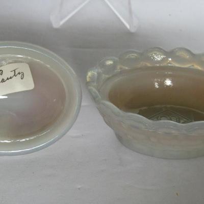 Vintage Boyd Glass Covered Rabbit Salt, Hand Painted
