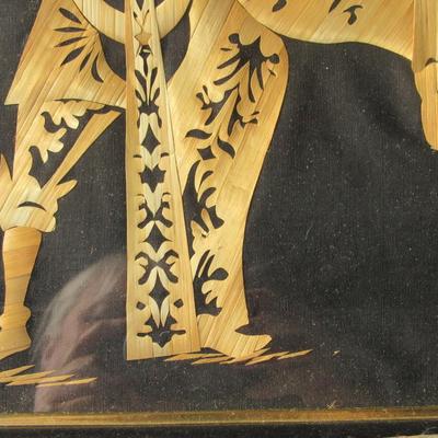 Lot 356: Nice Bamboo Crafted Image Framed, About 11 1/2" x 14 1/2"