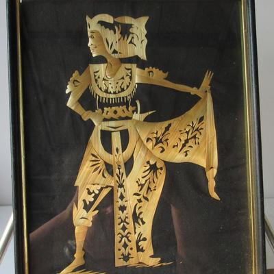 Lot 356: Nice Bamboo Crafted Image Framed, About 11 1/2" x 14 1/2"