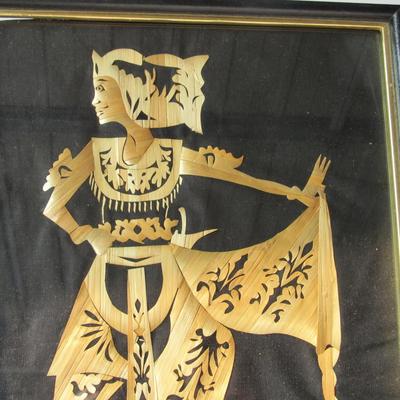 Lot 356: Nice Bamboo Crafted Image Framed, About 11 1/2" x 14 1/2"