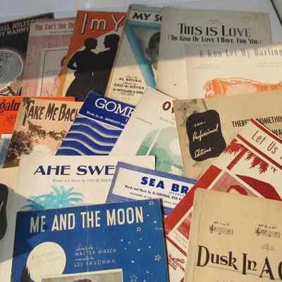 Lot 358: Lot of 17 Vintage Sheet Music