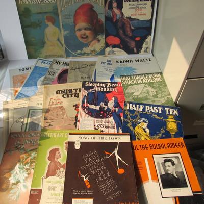 Lot 359:  Lot of Antique/Vintage Sheet Music
