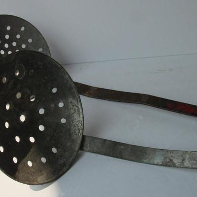 Lot 364: Two Old Long Ice Fishing Ladels