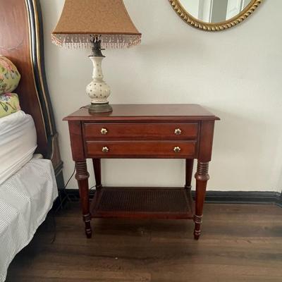 Ethan Allen nightstand and Vintage Lamp