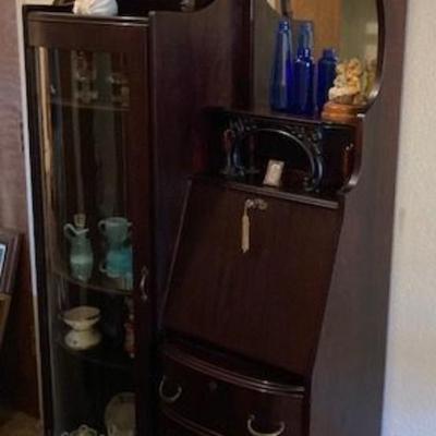 Vintage Curio Cabinet/Secretary
