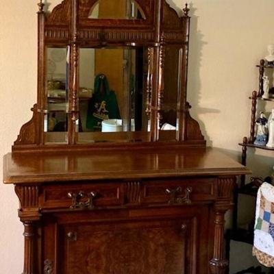 Vintage Dresser With Mirror