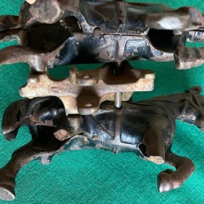 Antique McCormick & Deering Cast Iron Horse And Cart