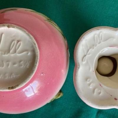 Hull Pottery Bowl And Candle Holder