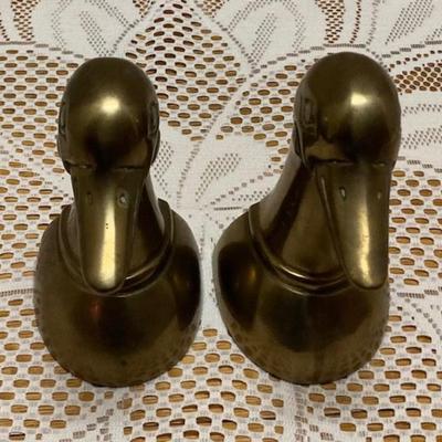 Leonard Brass Duck Bookends
