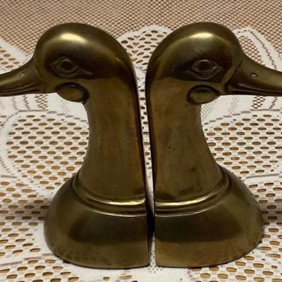 Leonard Brass Duck Bookends