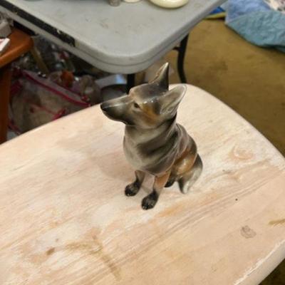 German Shepherd Royal Dux Porcelain Figurine Czechlovocia