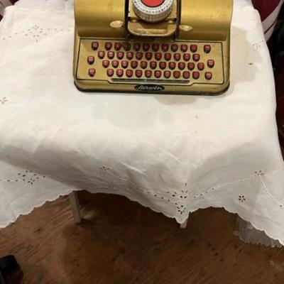 Antique Toy Typewriter Top Functional Bottom Made for Display only