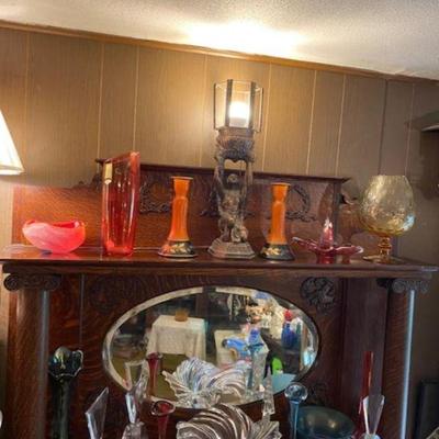 Art Deco Spelter Figural Lamp Joan of Arc Lit View   Mantel Sold
Amber Snifter SOLD
Mantel Sold
