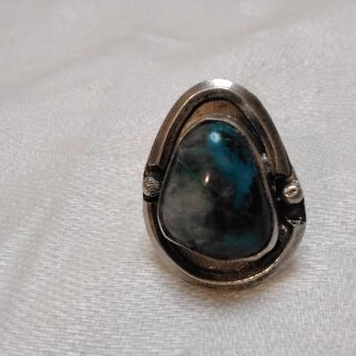 Navajo Turquoise 925 Ring Size 8.5