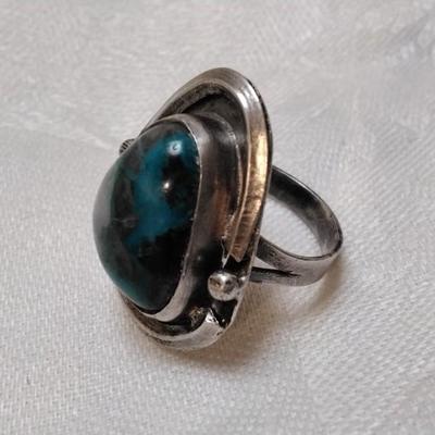 Navajo Turquoise 925 Ring Size 8.5