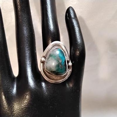 Navajo Turquoise 925 Ring Size 8.5