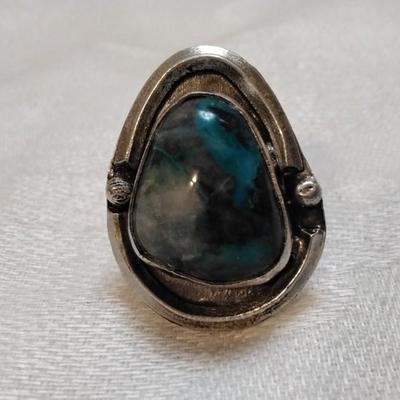 Navajo Turquoise 925 Ring Size 8.5