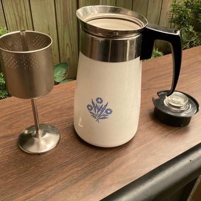 Vintage Corning Ware Percolator Coffee Pot