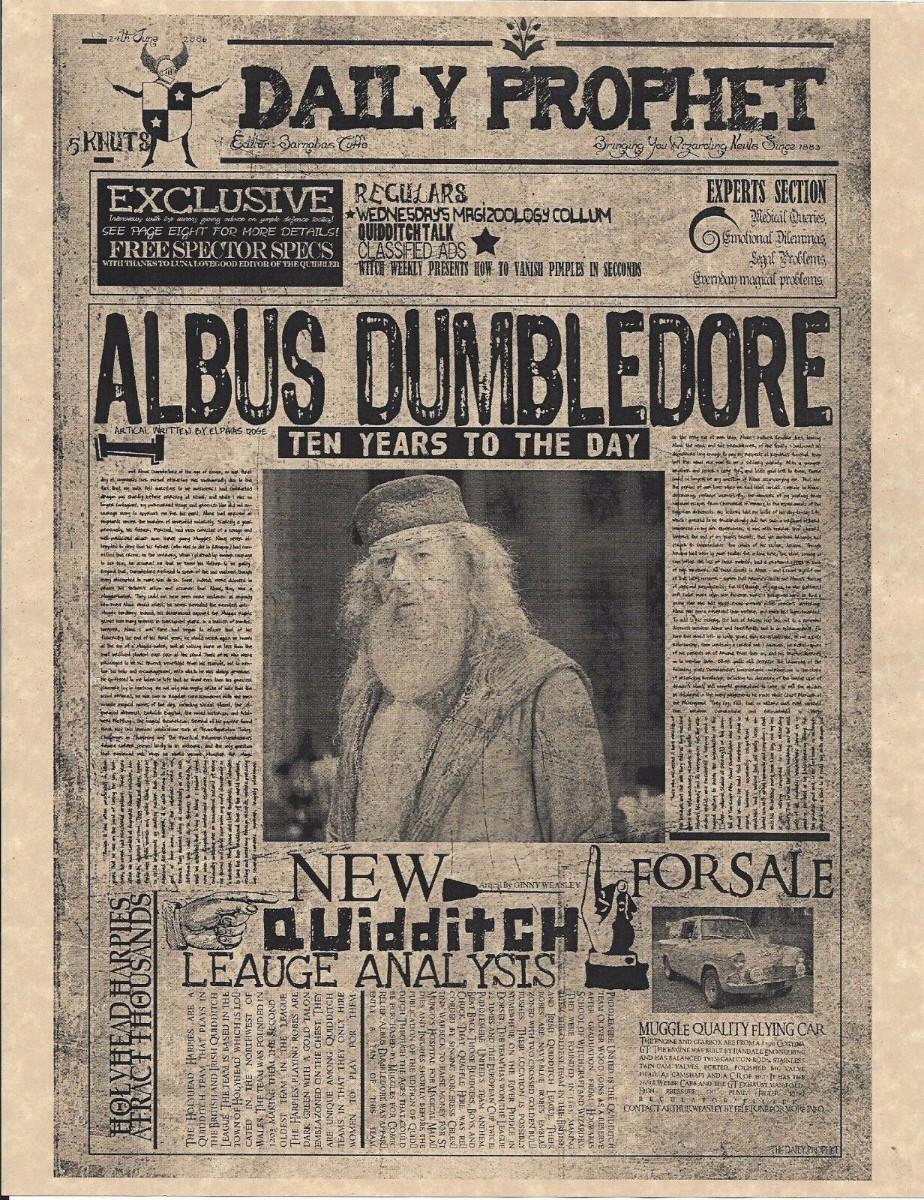 Harry Potter The Daily Prophet Flyer Print | EstateSales.org
