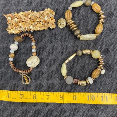 Beautiful earth tone bracelets