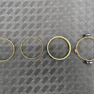 Beautiful blue and gold bracelets