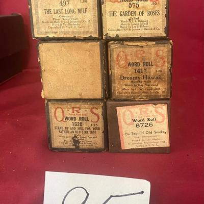 Vintage Word Rolls for Player Piano