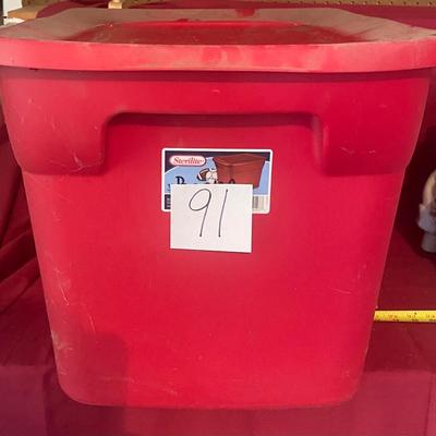 Red 18 Gallon Tote