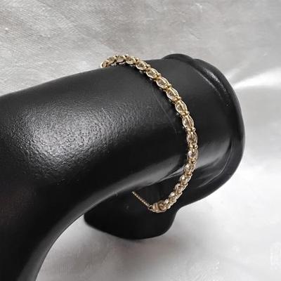 Italian CZ Gold Vermeil Adjustable Bracelet