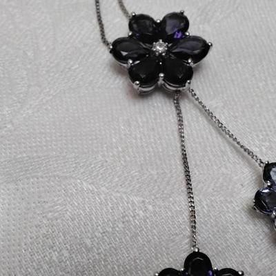 Special Made Vintage Amethyst 925 18" Necklace
