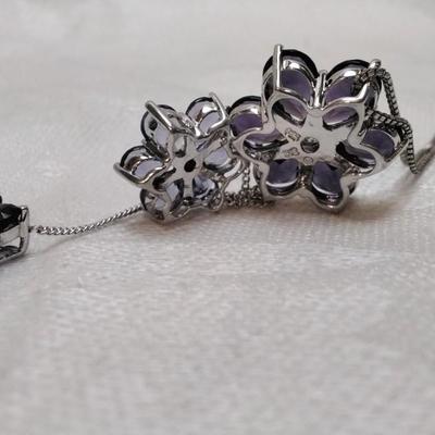 Special Made Vintage Amethyst 925 18" Necklace