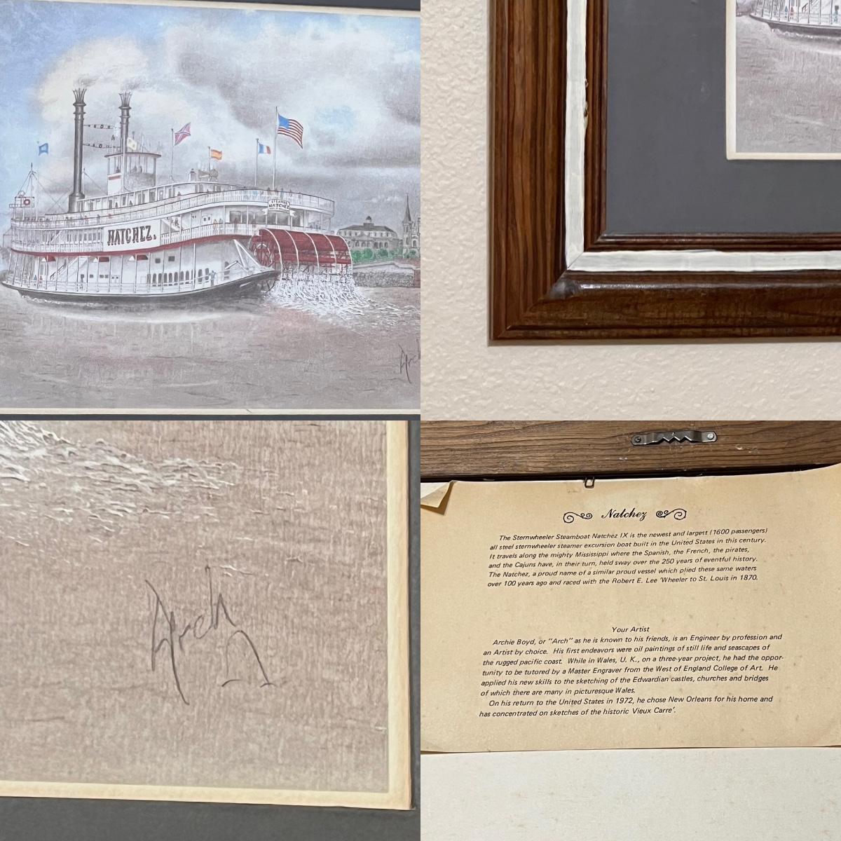 ARCHIE BOYD “ARCH” ~ “Natchez” & “St Louis Cathedral” ~ Signed Prints ...