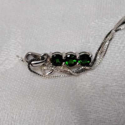 The Genuine Gemstone Channel (England) Peridot 18" 925 Necklace