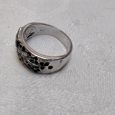 Vintage Emerald Tree of Life 925 Ring Size 8.5