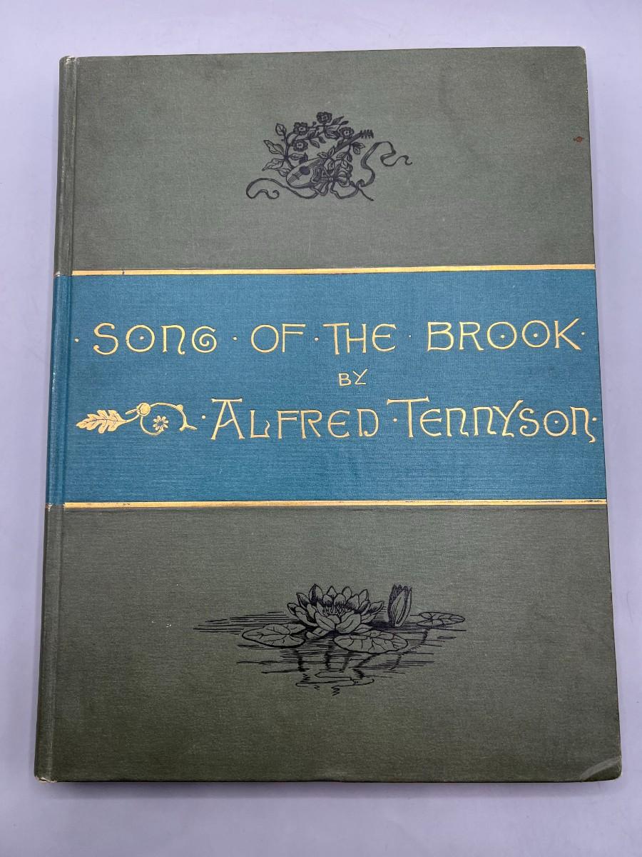 Antique Art Print Special Bounded Book Song of the Brook by Alfred ...