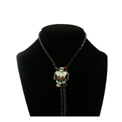 Native American Zuni Thunderbird Bolo Tie