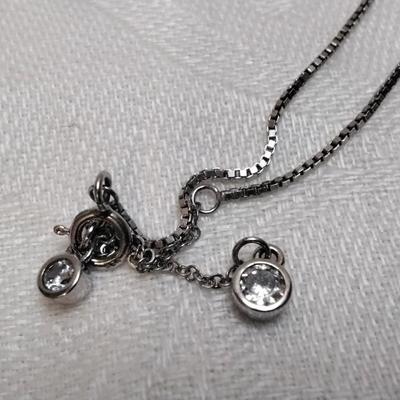 White Sapphire 16" 925 Necklace