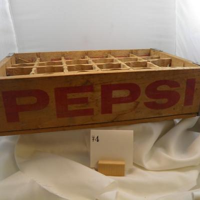 Vintage Wooden Pepsi Crate - Holds 24 Bottles 18.5"X11.25"