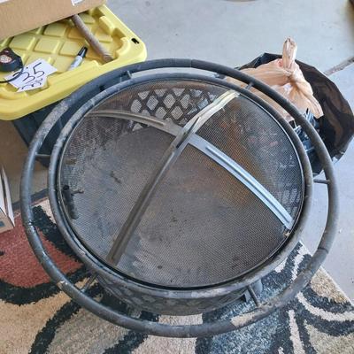 METAL FIRE PIT WITH TOP