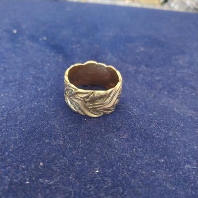 14K MENS GOLD BAND RING