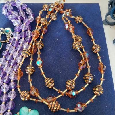 LADIES COLORED BEADS BRACELETS-NECKLACES AND EARRINGS
