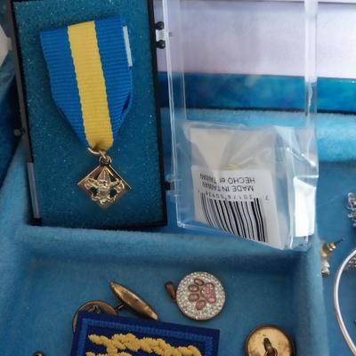 TWO JEWELRY BOXES AND FASHION JEWELRY