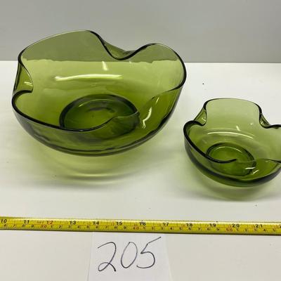 Vintage Anchor Hocking Pinched Serving Bowls