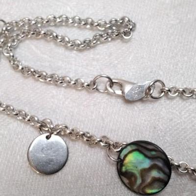 Abalone 15" 925 Necklace