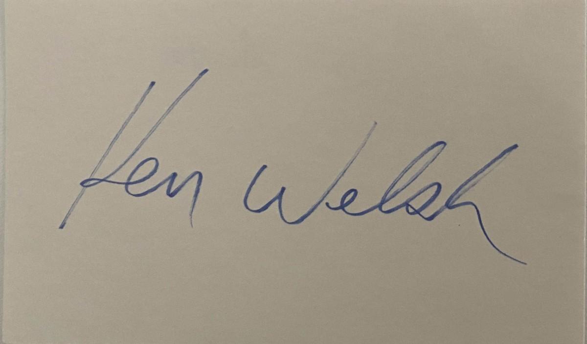Keneth Signature Kenneth Welsh original signature | EstateSales.org