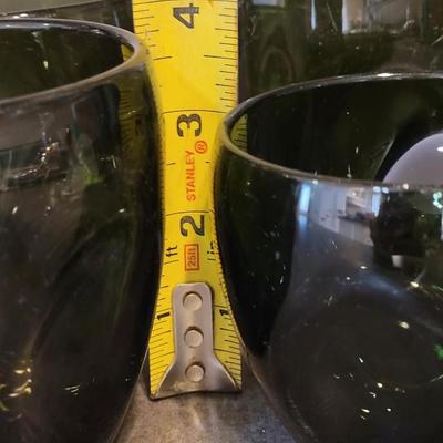 Vintage MCM Imperial Russell Wright Pinch Glasses Set 4 Chartreuse Green