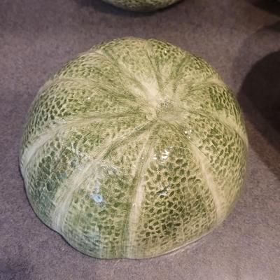 (4) Ceramic Cantaloupe Bowls